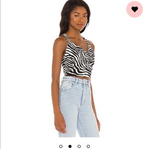 Zebra crop top Revolve